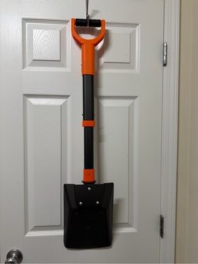 Astroai Orange and Black Collapsible Snow Shovel with D-Grip